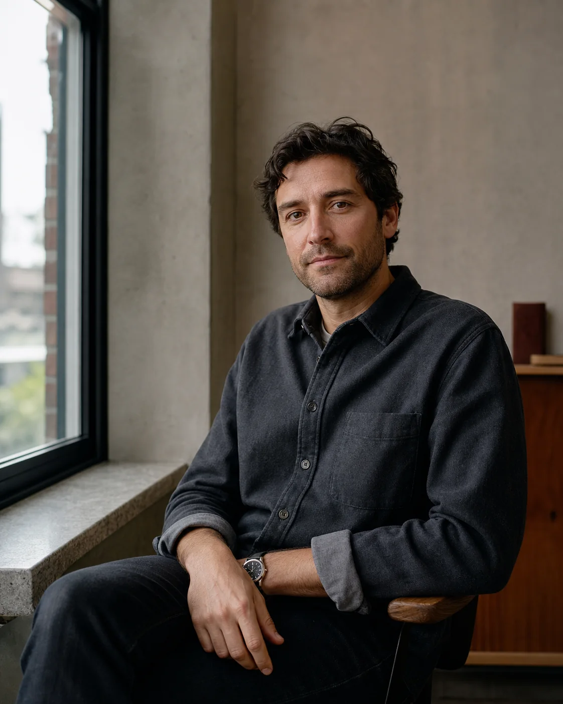 Fictional consultant portrait used in the Avery Morgan personal-brand concept